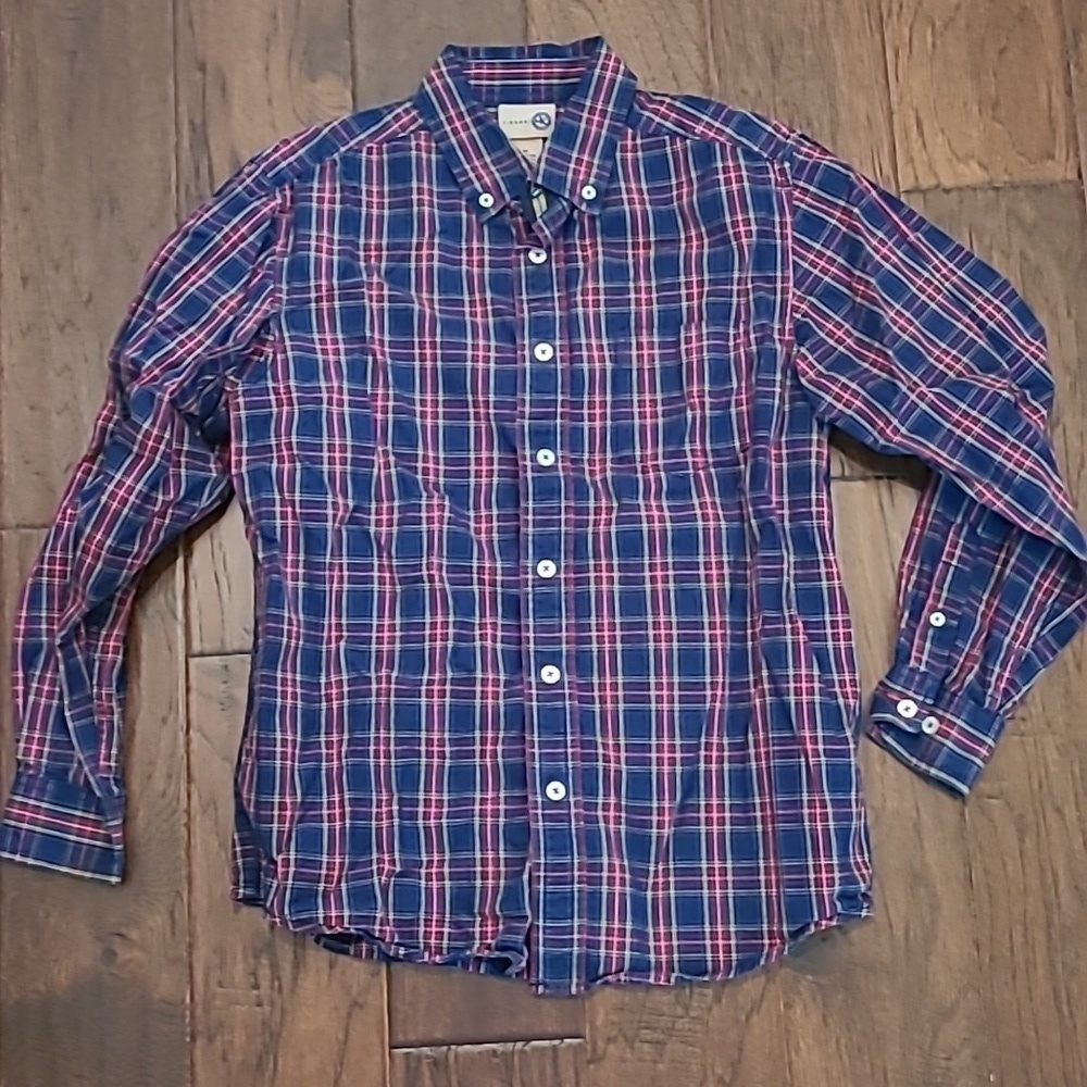 💥3for$12💥 J Khaki boy's plaid long-sleeved button-up shirt size Medium